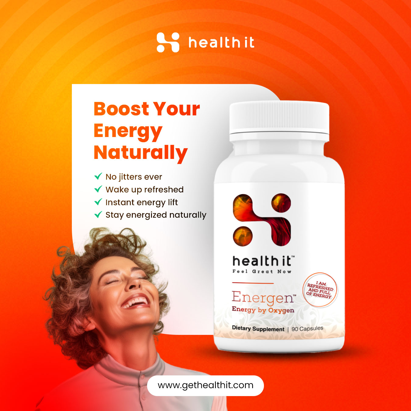 Energen - Featuring Cordyceps Mushroom | Natural Vitality and Wellness Support